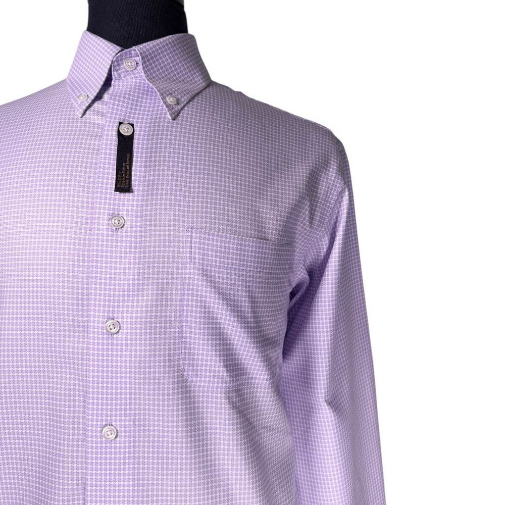 Jos. A. Bank Reserve Mens Dress Shirt 15.5 33 Purple Egyptian Cotton Non Iron - Picture 7 of 10